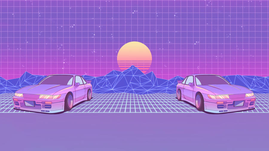 Purple Jdm Car Aesthetic Wallpaper