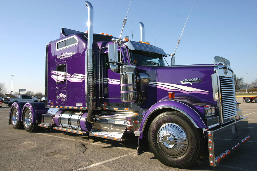 Purple Kenworth W900 Wallpaper