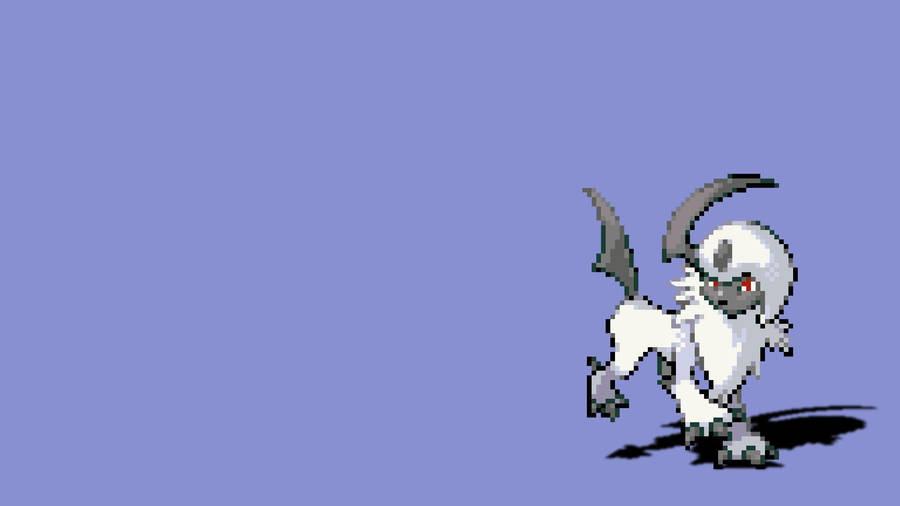 Purple Pixel Absol Wallpaper