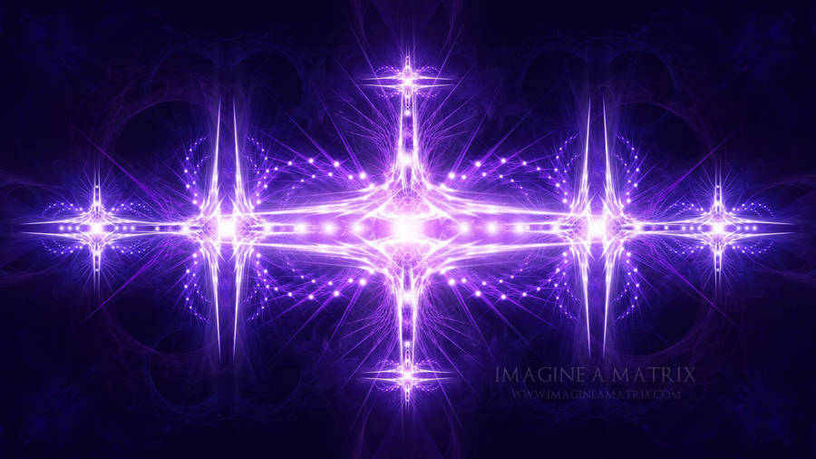 Purple Reflective Chakra Art Wallpaper