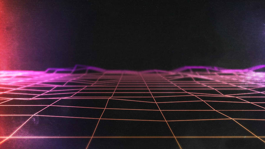 Purple Retrowave Terrain Wallpaper