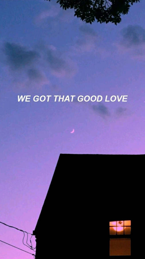 Purple Sky Aesthetic Tumblr Quotes Wallpaper