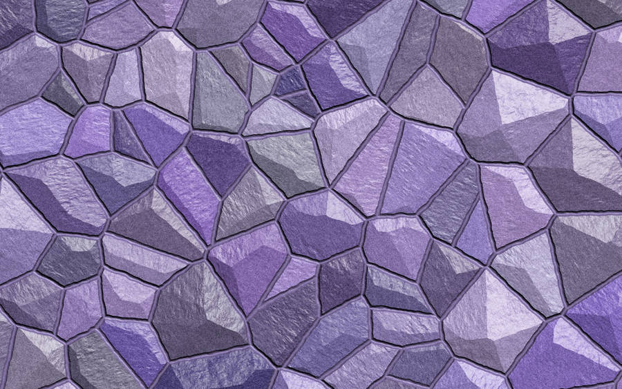 Purple Stone Wall Mosaic Desktop Wallpaper