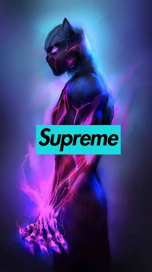 Purple Supreme Black Panther Wallpaper