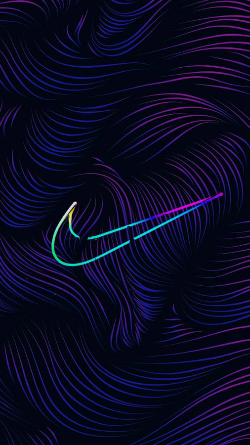 Purple Wave Lines Nike Iphone Wallpaper