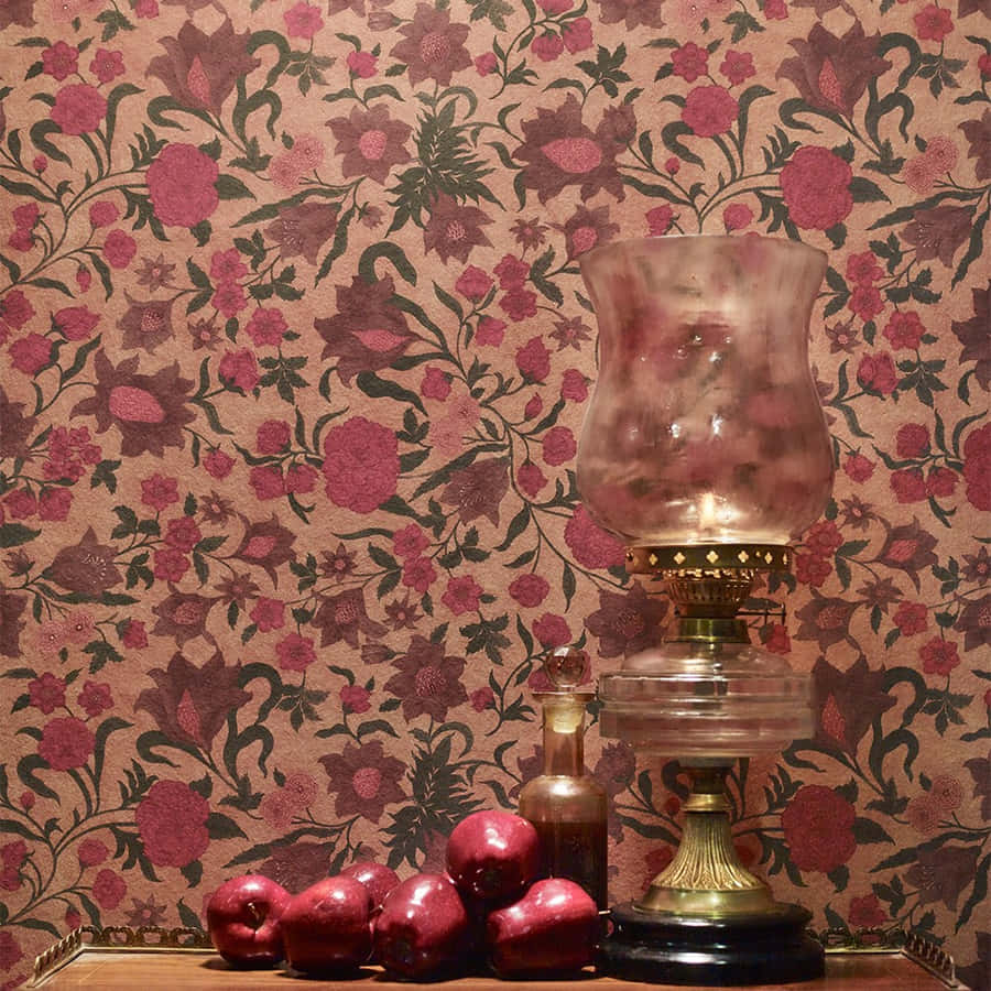 Purple Yams Lamp Still Life Wallpaper