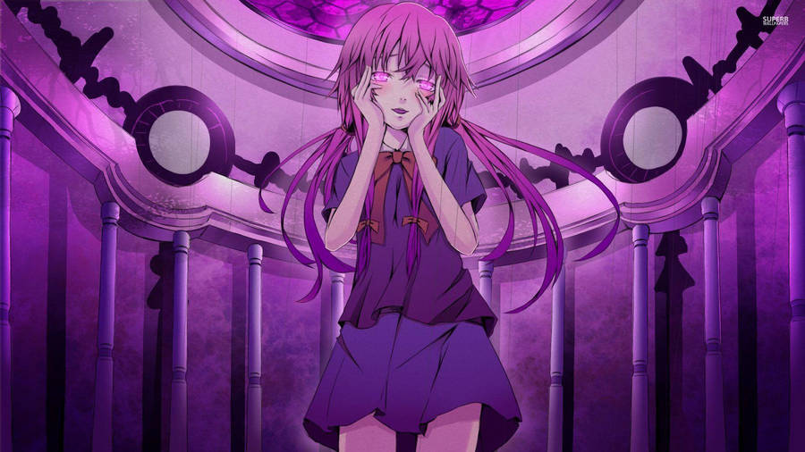 Purple Yuno Gasai Wallpaper