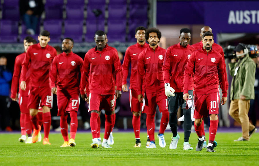 Qatar National Football Team Serious Faces Wallpaper