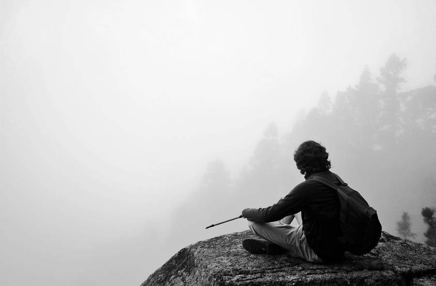 Quiet Meditation On Mountain Wallpaper