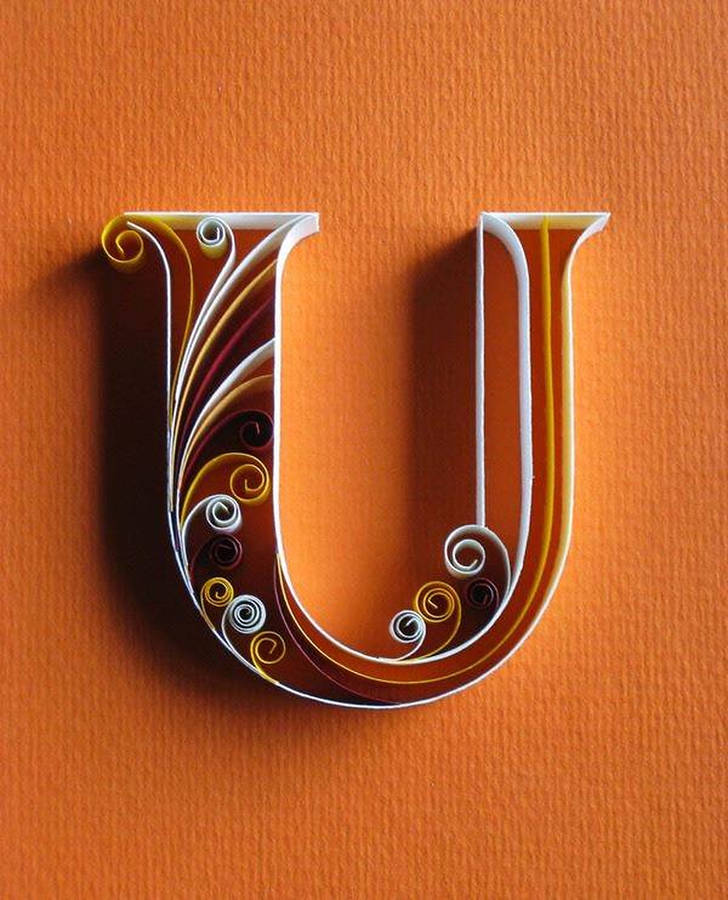 Quilled Letter U Wallpaper