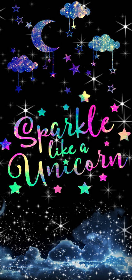 Quote, Glitter, And Unicorns Wallpaper