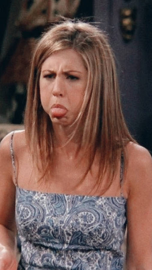 Rachel's Bleh Face From Friends Phone Wallpaper