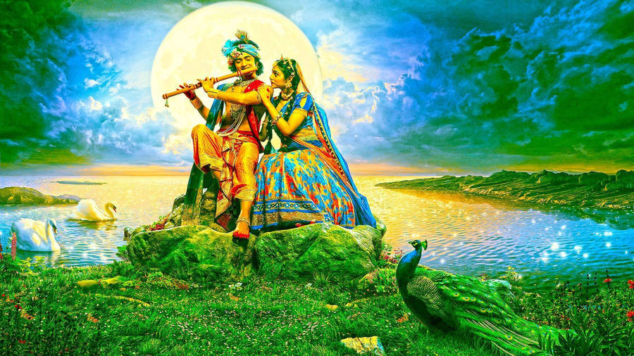 Radha Krishna Serial Lake Wallpaper