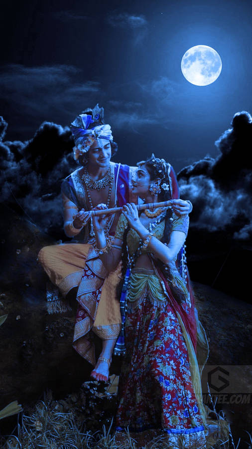 Radha Krishna Serial Night Wallpaper