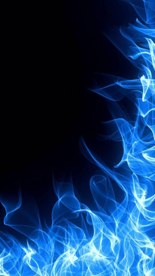 Radiant Blue Flames Wallpaper