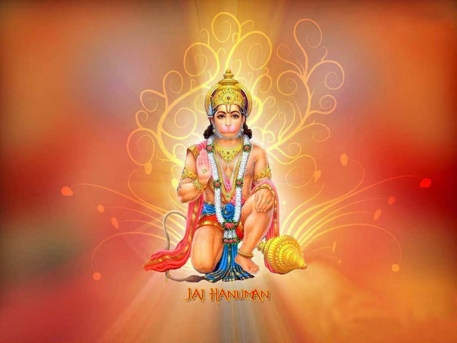 Radiant Hanuman Artwork Wallpaper