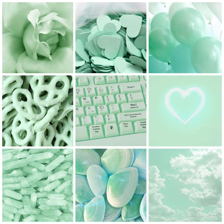 Radiating Blue-green Aesthetics Wallpaper