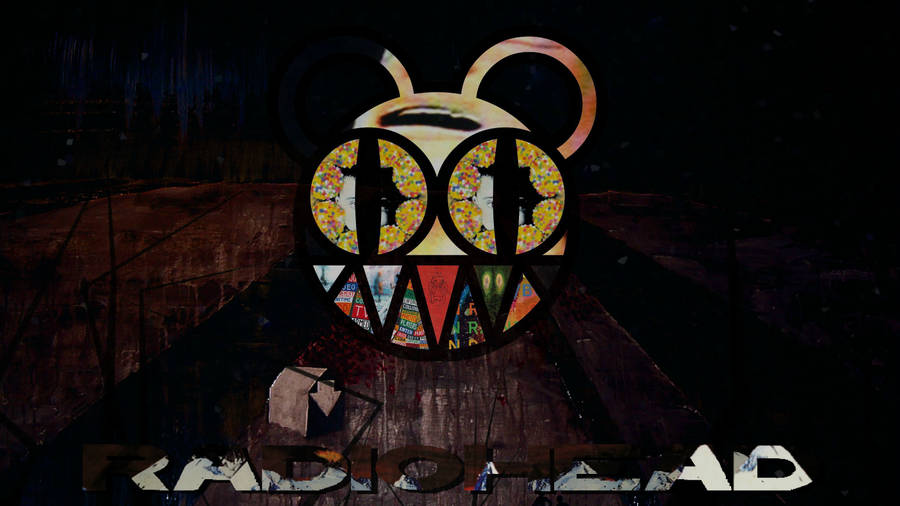 Radiohead Colored Bear Head Wallpaper