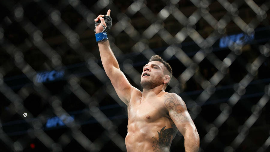 Rafael Dos Anjos Confidently Pointing Upwards Wallpaper