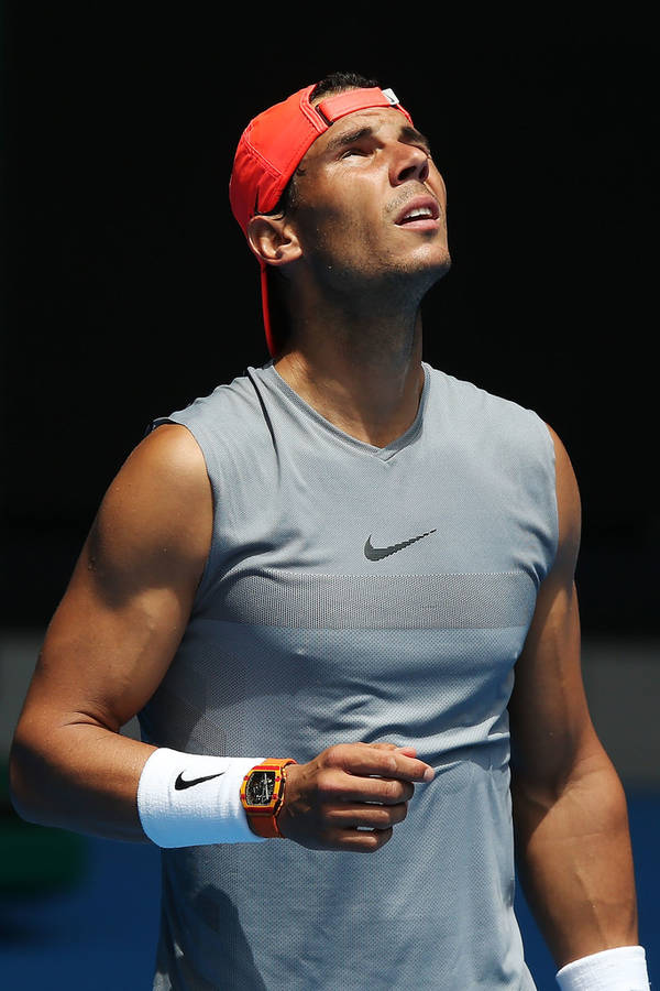Rafael Nadal Solemnly Looking Up Wallpaper