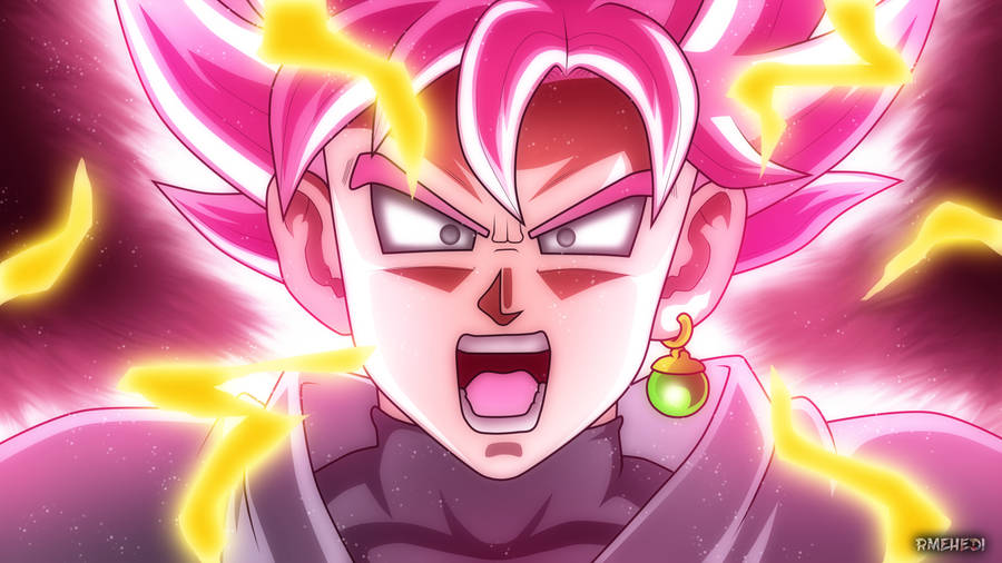 Rage Super Saiyan Rose Goku Drawing Wallpaper