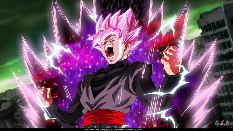 Raging Super Saiyan Rose Black Goku Wallpaper