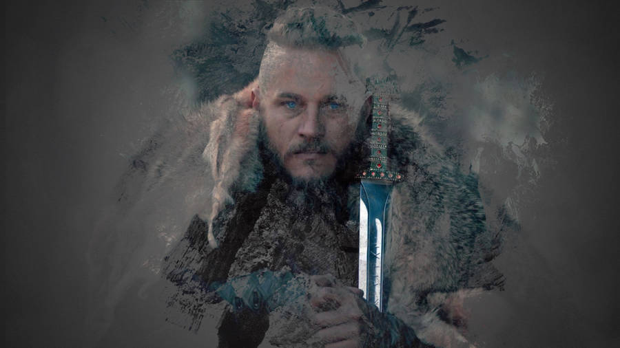 Ragnar Lothbrok 4k Vikings Brown Aesthetic Wallpaper