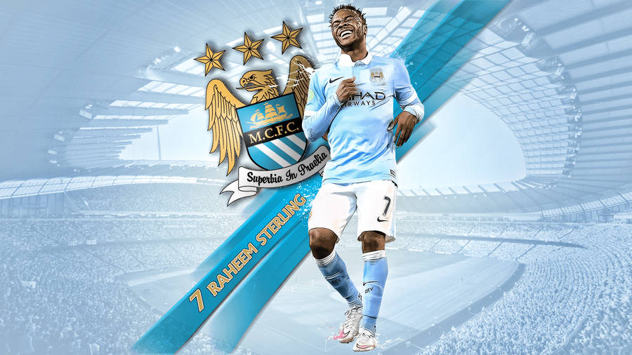 Raheem Sterling For Mcfc Wallpaper