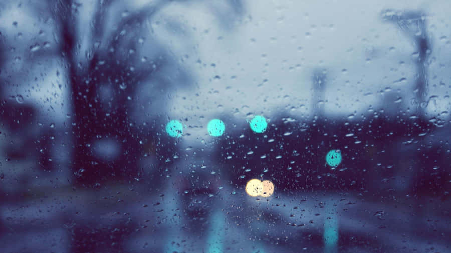 Rain 4k On Glass Wallpaper