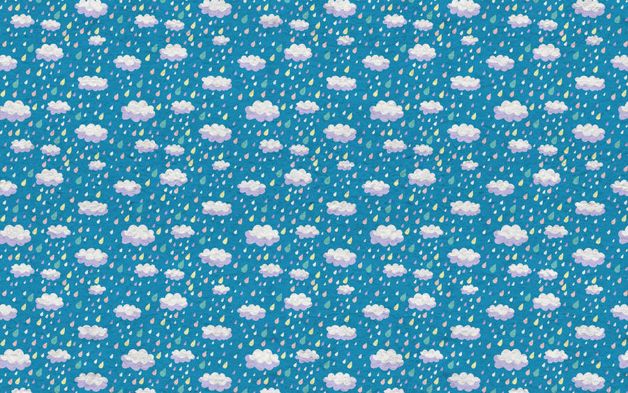 Rain Clouds Pattern Wallpaper