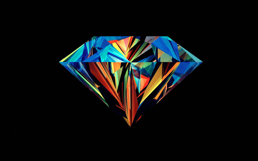 Rainbow Abstract Diamond Art Wallpaper