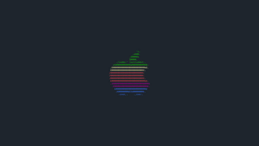 Rainbow Apple Logo Computer Lock Screen Wallpaper