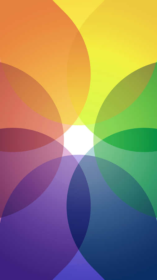 Rainbow Circles Iphone Wallpaper