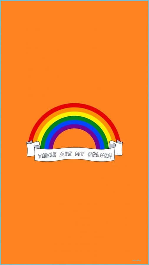 Rainbow In Orange Pride Desktop Wallpaper