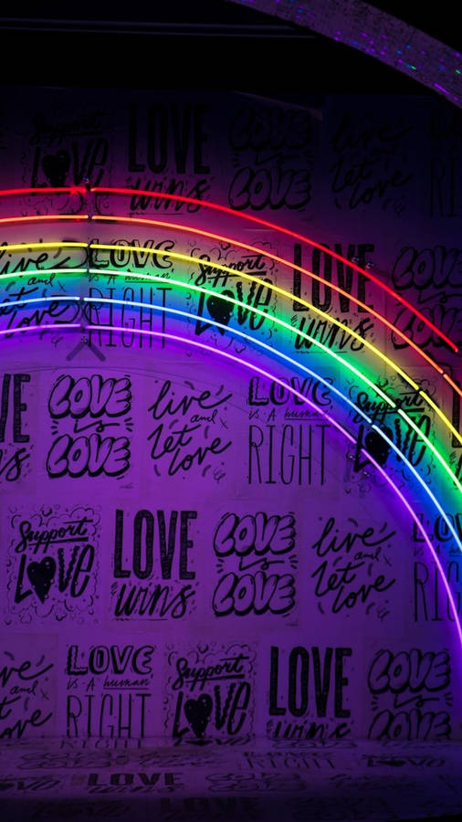 Rainbow Love Aesthetic Wallpaper