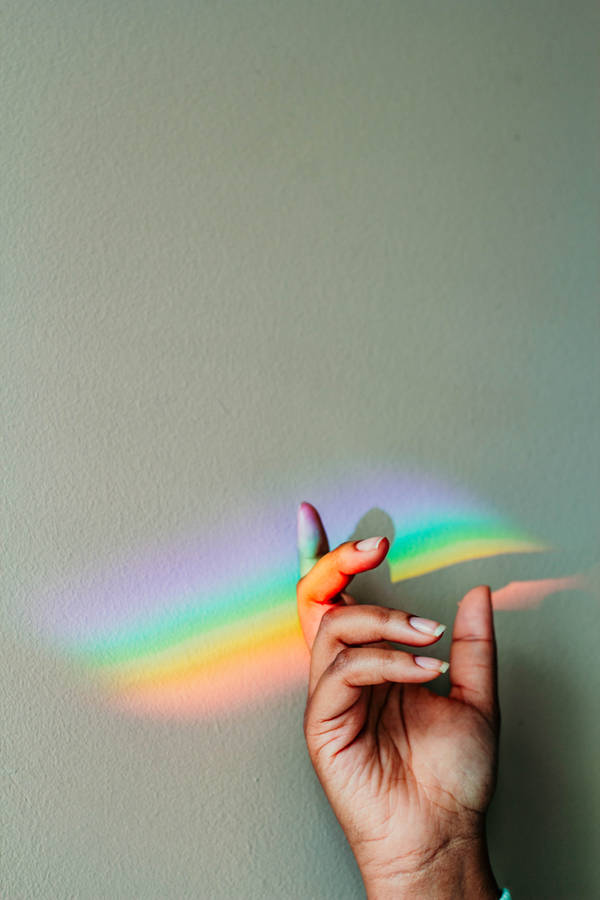 Rainbow Prism Hands Photography Wallpaper