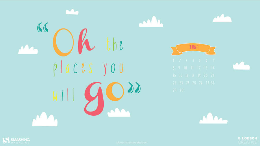 Rainbow Quote In June Calendar Wallpaper