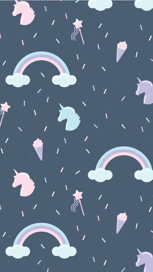 Rainbow Unicorn Cute Iphone Lock Screen Wallpaper