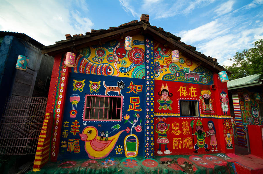 Rainbow Village In Taiwan Wallpaper