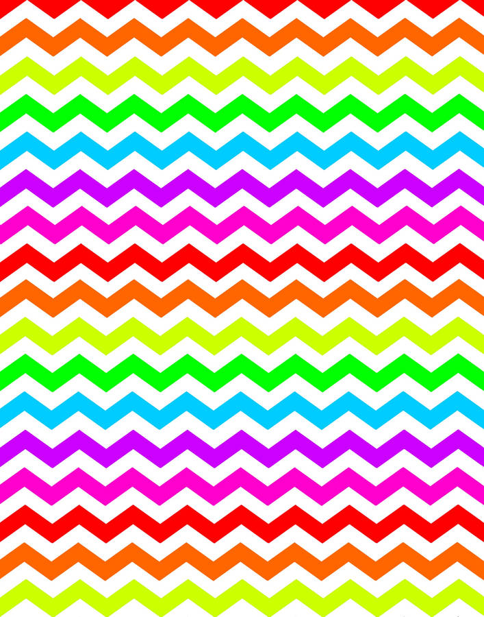 Rainbow Zig Zag Lines Clipart Wallpaper