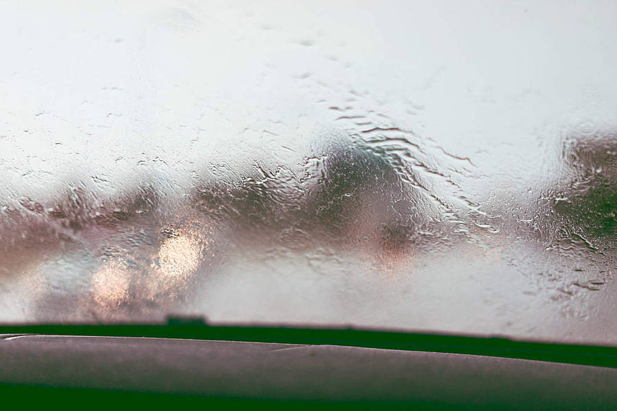 Raining On The Windshield Wallpaper