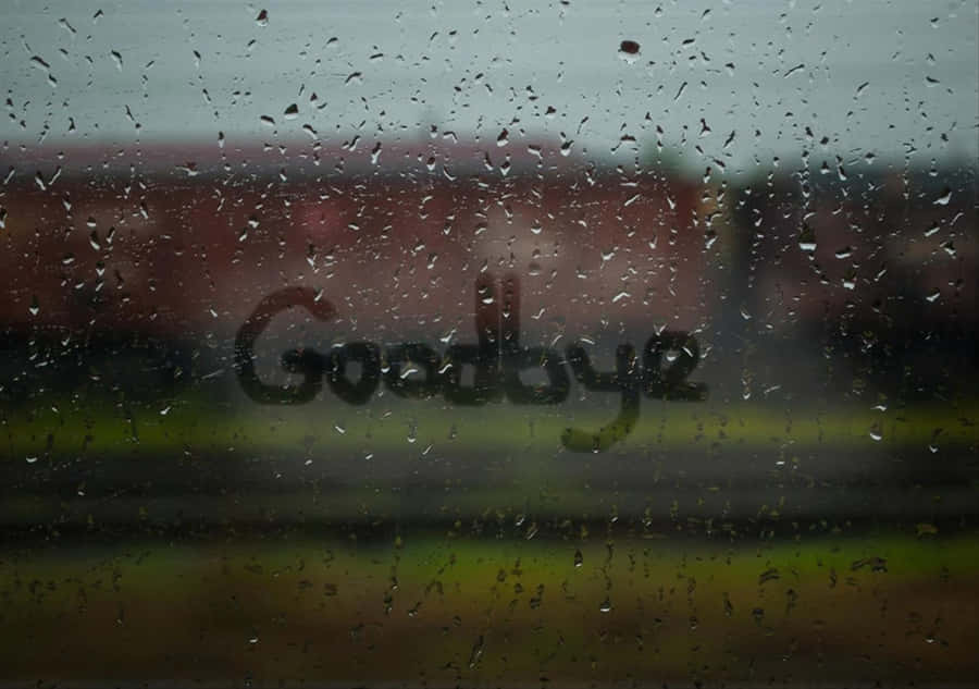 Rainy Farewell Window View Wallpaper