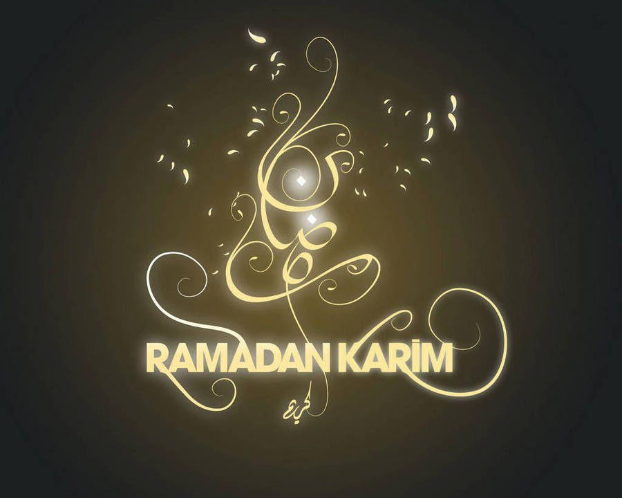 Ramadan With Gold Abstract Lines Wallpaper