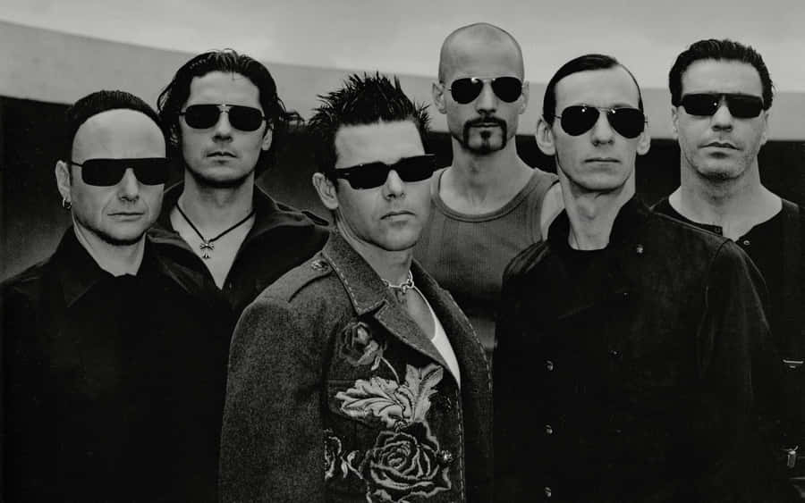 Rammstein Band Portrait Blackand White Wallpaper