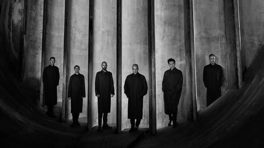 Rammstein Band Portrait Industrial Backdrop Wallpaper