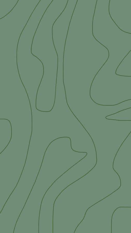 Random Green Lines Pattern Cute Sage Green Wallpaper
