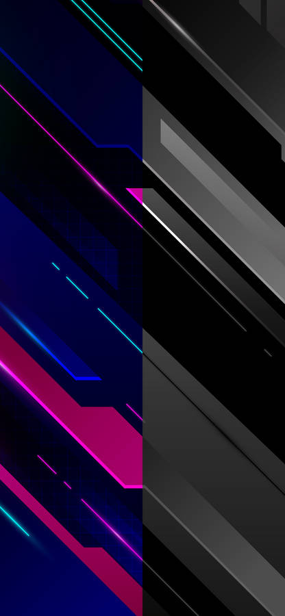 Random Shapes In Split Colors Wallpaper