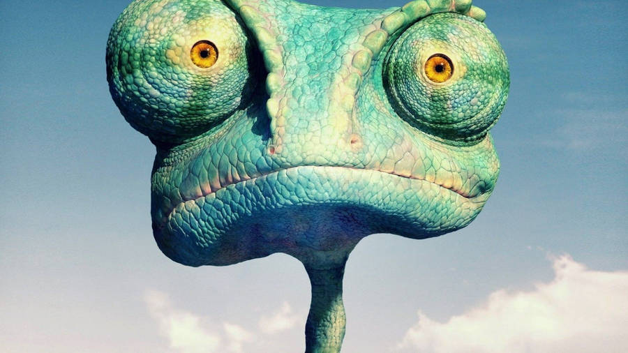 Rango Face Over Sky Backdrop Wallpaper