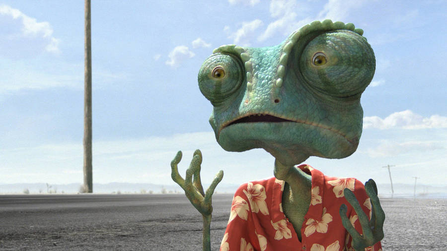 Rango Raising His Hands Wallpaper