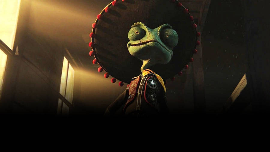 Rango Wearing Cowboy Hat Wallpaper